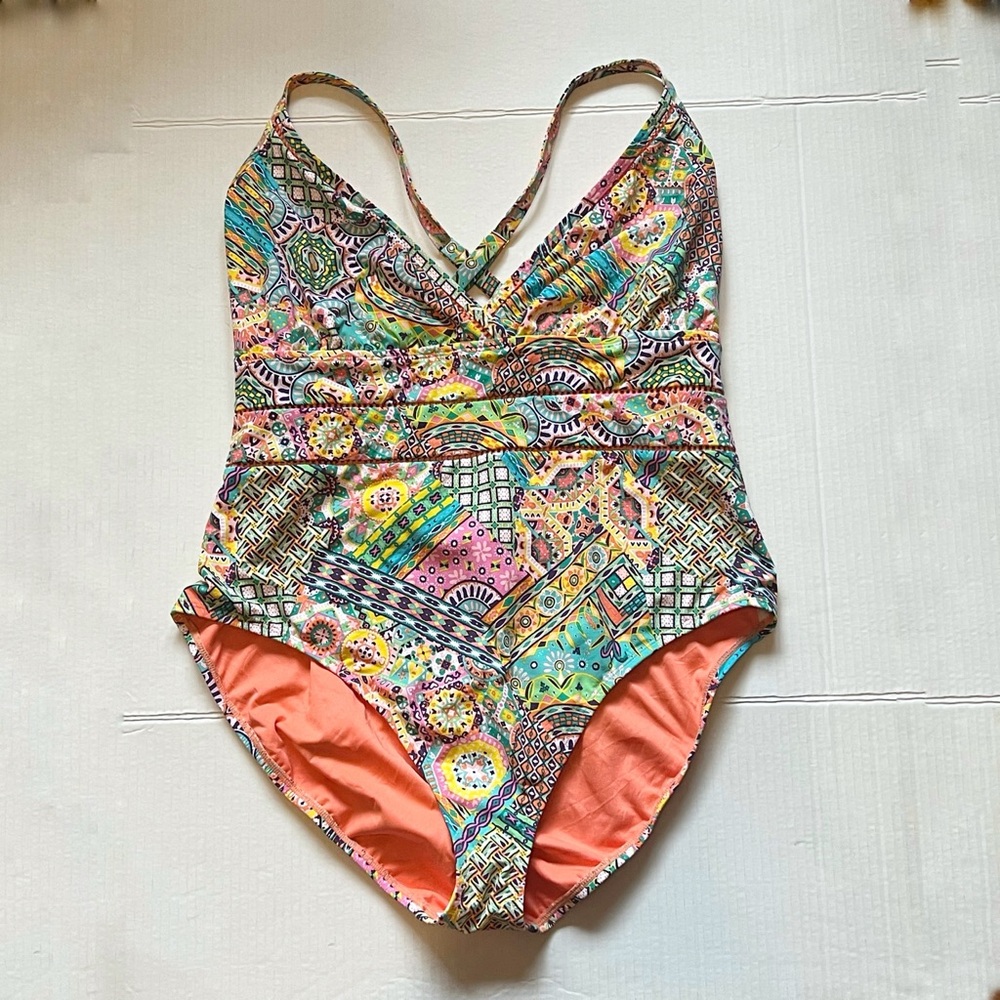 NWT Bleu By Rod Beattie Seriously Sunny One Piece swimsuit Plus Sz 20W - Picture 3 of 5